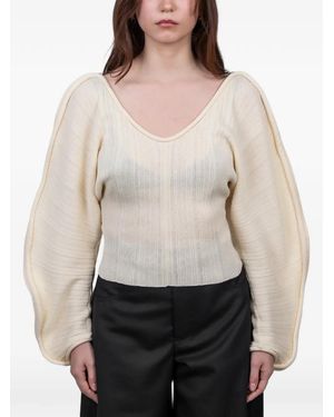 Séfr V-Neck Long-Sleeve Top - Natural
