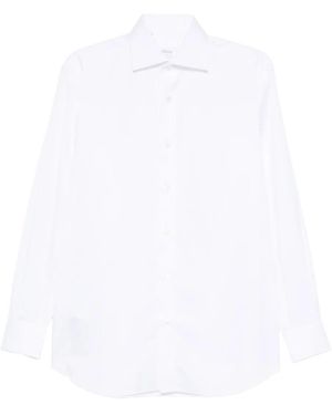 Brioni Long-Sleeve Button-Up Shirt - White