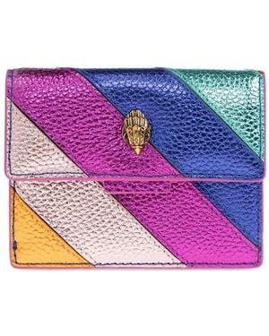 Kurt Geiger Kensington Striped Card-Holder - Purple