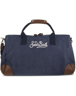 MC2 Saint Barth Logo-Embroidered Tote Bag - Blue