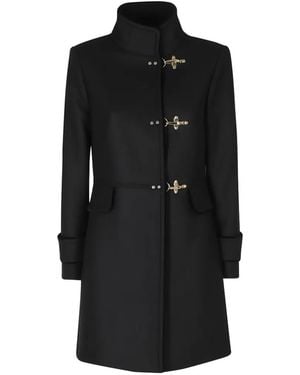 Fay Virginia Toggle-Fastening Coat - Black
