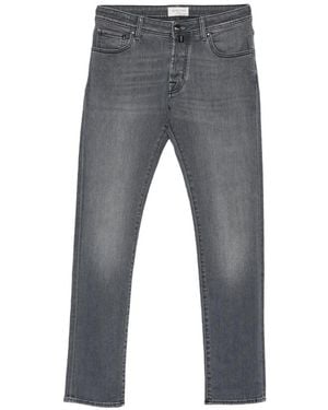 Jacob Cohen Faded-Effect Logo-Patch Jeans - Gray
