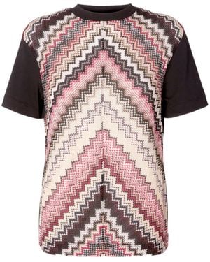 Missoni Chevron-Woven T-Shirt - Red