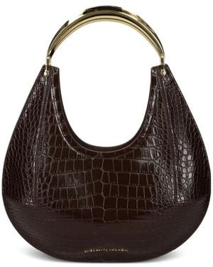 Elisabetta Franchi ビジューハンドル ハンドバッグ M - ブラック