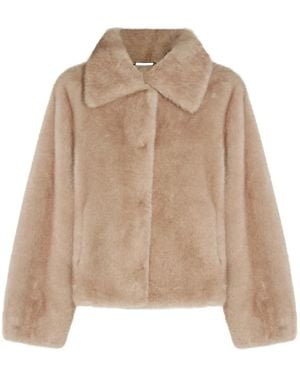 Lou Andrea Collared faux fur coat - Neutro