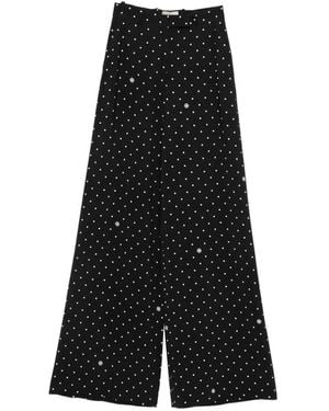 Elie Saab Pantaloni A Pois - Nero