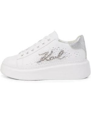 KARL LAGERFELD Anakapri Rhinestone Sneakers - White