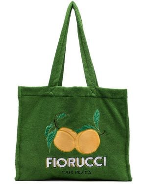 Fiorucci Logo-print Tote Bag - Green