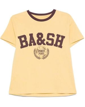 Ba&sh Ioni Logo-Print Cotton T-Shirt - Natural