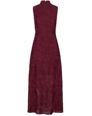 ROTATE BIRGER CHRISTENSEN Vestido midi con detalles de encaje - Morado