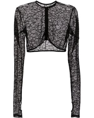 Kiki de Montparnasse Crystalline Cropped-Top - Schwarz