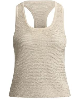Ralph Lauren Round-Neck Knit Top - Natural