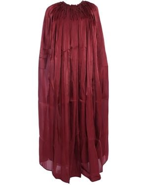 Baruni Samarah Maxikleid mit Falten (2er-Set) - Rot