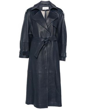 Nour Hammour Claudia Belt Trench Coat - Blue