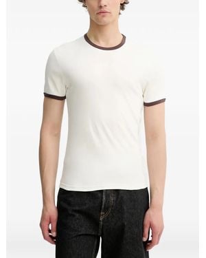 Samsøe & Samsøe Satod Contrast-Trim T-Shirt - White