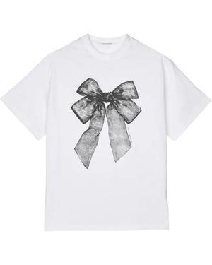 Cecilie Bahnsen Dorothy Bow-Print T-Shirt - White