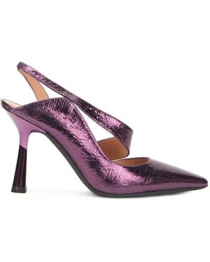 Alberta Ferretti Pointed-Toe Slingback Pumps - Purple