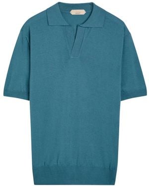 Aurélien Polo Con Cuello En V - Azul