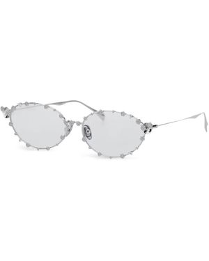 YVMIN Gafas Paradise/Flower Con Montura Oval Y Aplique - Blanco