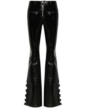 Courreges Flared Vinyl Pants - Black