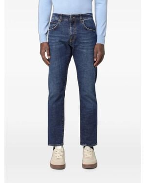 Fay Faded Slim-Fit Jeans - Blue