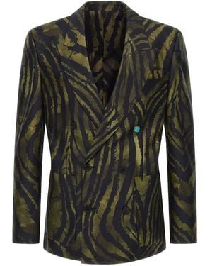 Roberto Cavalli Double-Breasted Blazer - Black