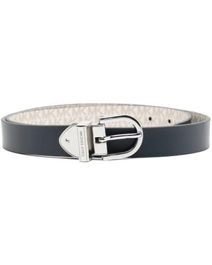 Michael Kors Embossed Logo Belt - White