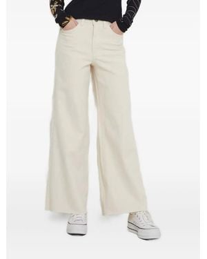 Desigual Embroidered-Logo Jeans - White
