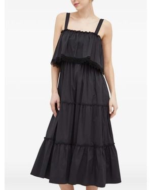 Liu Jo Ruffled Midi Dress - Black