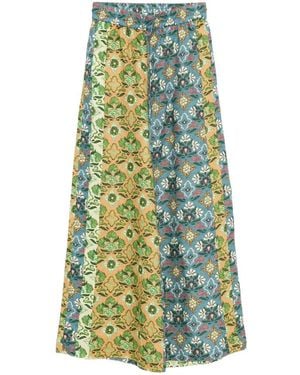 ALÉMAIS Pantalon Ali Spliced À Fleurs - Green