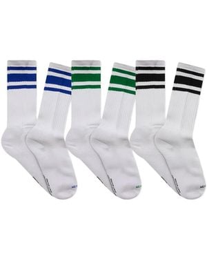 Neighborhood Striped Socks (Pack Of Three) - White