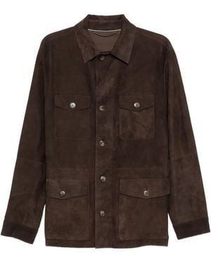 Canali Flap-Pocket Jacket - Brown