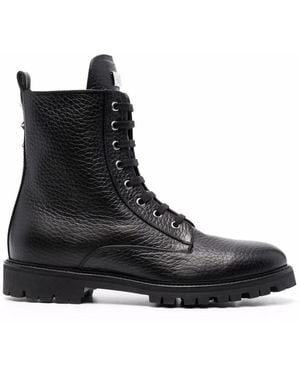 Philipp Plein Star-Studded Leather Boots - Black