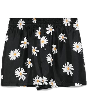 Moschino フローラル ショートパンツ - ブラック