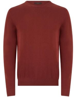 Slowear Crewneck Long-Sleeved Sweater - Red