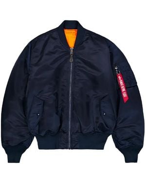 Alpha Industries Ma-1 Heritage Zip-Up Bomber Jacket - Blue