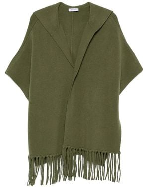 Philo-Sofie Cashmere Capa Con Capucha Y Flecos - Verde
