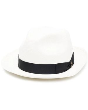 Borsalino Fedora Con Fiocco - Bianco