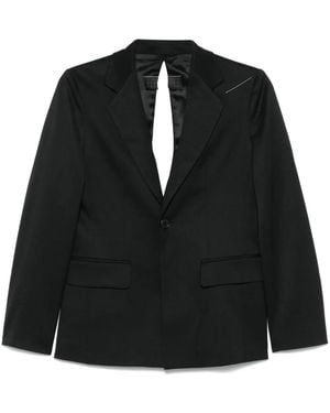 MM6 by Maison Margiela Cut-Out Detailed Blazer - Black
