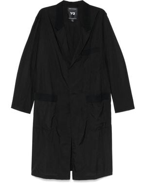 Y-3 Single-Breasted Coat - Black