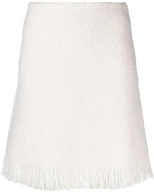 Chloé Fringed A-Line Miniskirt - White