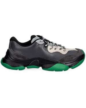 Camper Twins Paneled Leather Low-Top Sneakers - Black