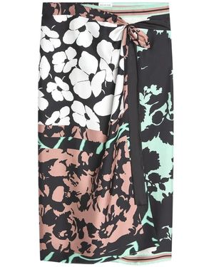 Dries Van Noten Floral-Print Wrap Skirt - White