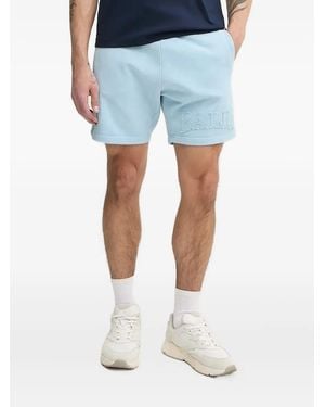 BALR Logo-Embroidered Elasticated-Waist Shorts - Blue