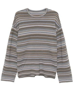 CROQUIS Striped Top - Gray