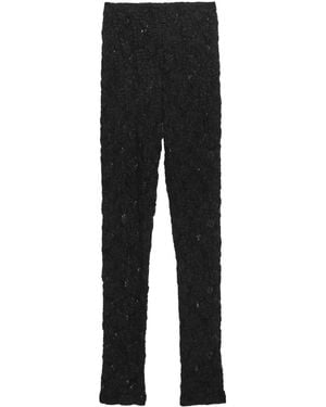 MSGM Lace Knitted Trousers - Black
