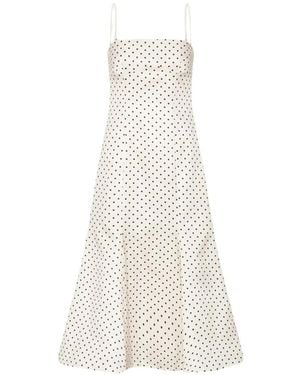 ROTATE BIRGER CHRISTENSEN Mini Adjustable Strap Dress With Square Neck - White