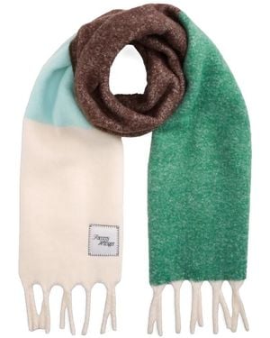 Tommy Hilfiger Colour-Block Fringed Scarf - Green