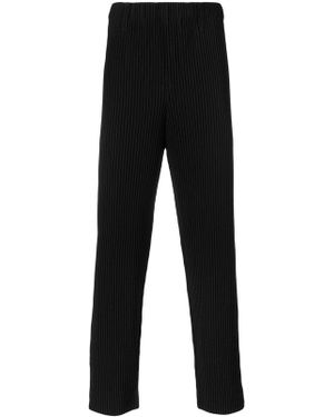 Homme Plissé Issey Miyake Ribbed Trousers - Black