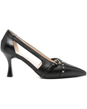 Nero Giardini Studded-Strap Court Shoes - Black